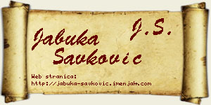 Jabuka Savković vizit kartica